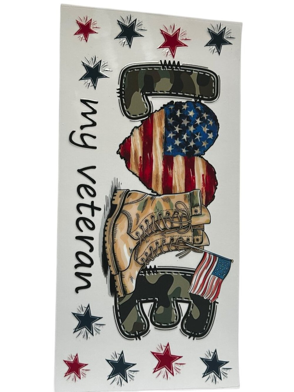 Love My Veteran Patriotic Cup Wrap